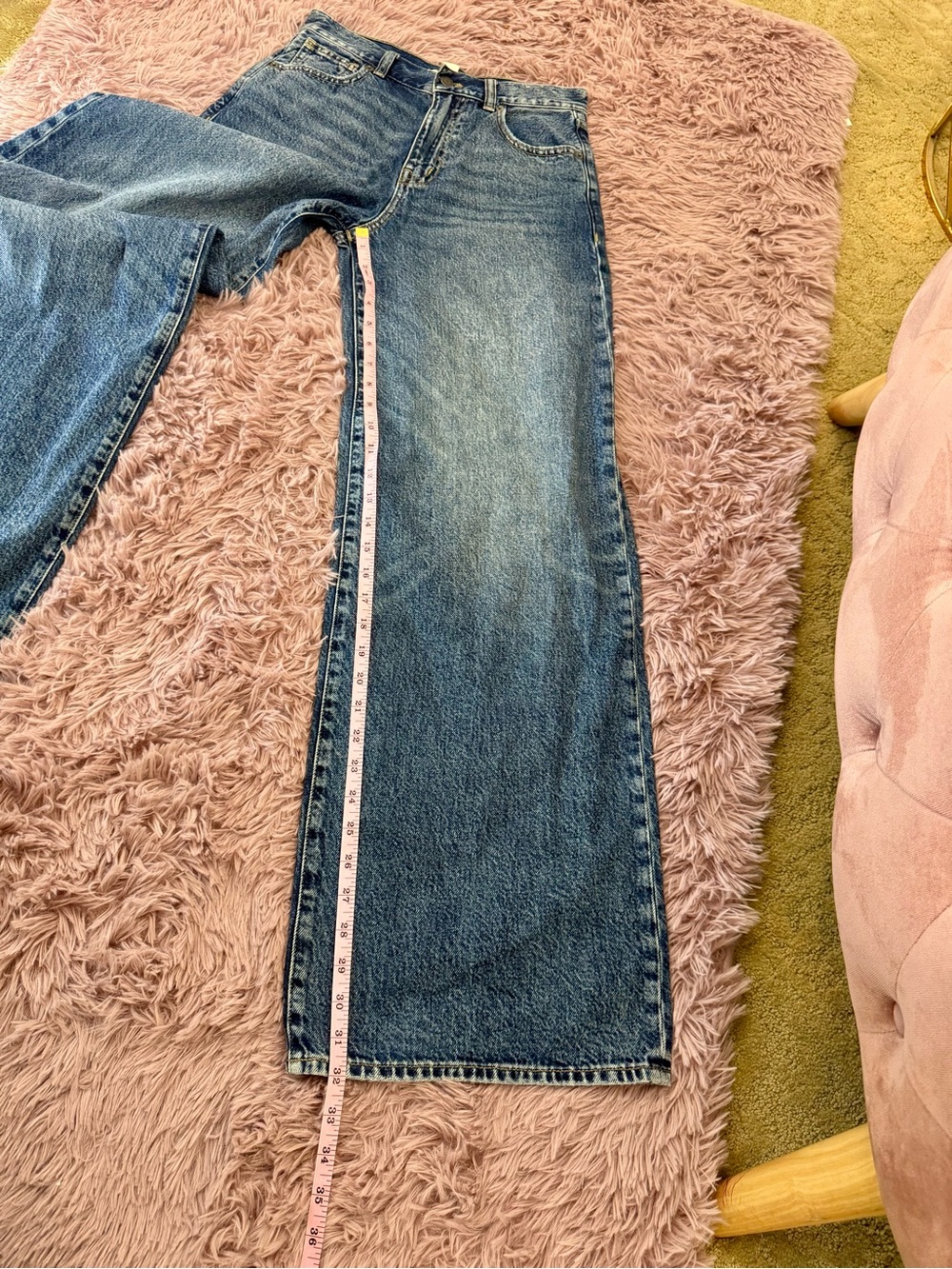 Madewell High-Rise Wide-Leg Jeans in Medium Blue Wash Size 25 - Picture 7 of 12